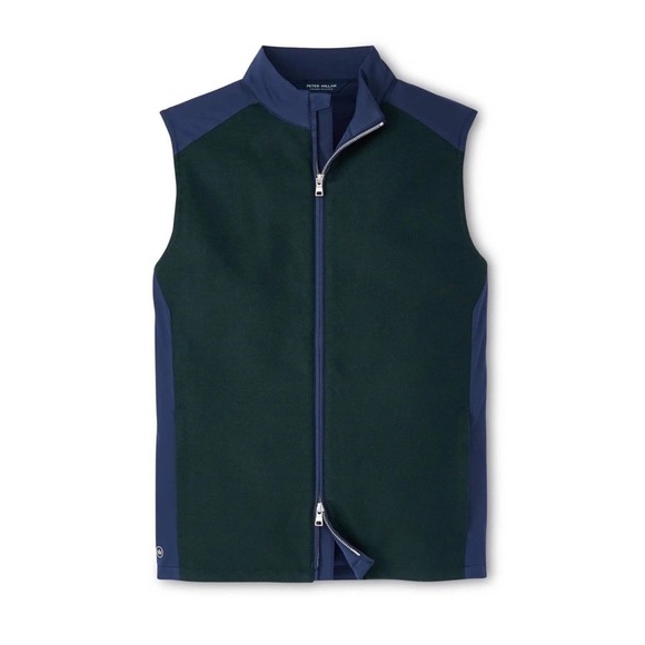 NWT $295.00 X Large Peter Millar Crown Crafted Cambridge Wool Vest Green Navy